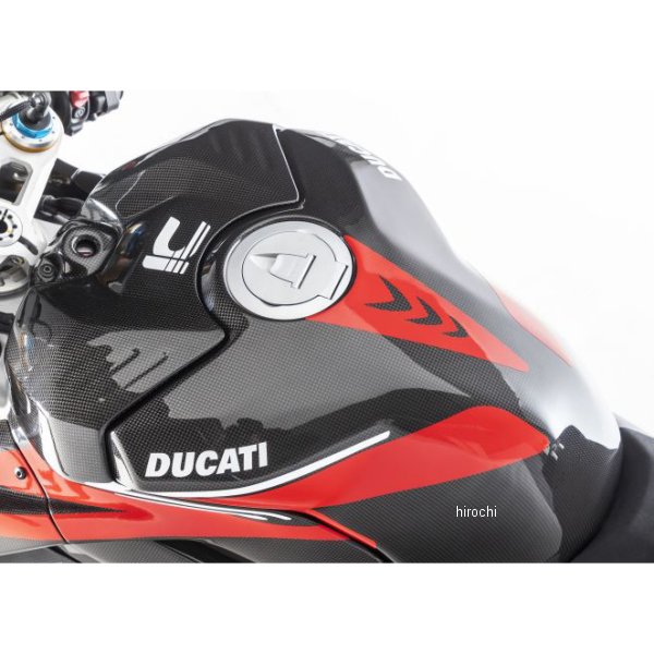 TAV.059.D4RAG.K-R Ilmberger タンクフェアリングカウルクラッシュパッド付き 艶あり 19年 ドゥカティ PANIGALE V4R RACING カーボン