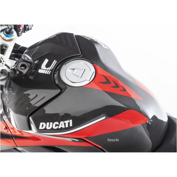 TAV.059.D4RAG.K-S Ilmberger タンクフェアリングカウルクラッシュパッド付き 艶あり 20年 ドゥカティ PANIGALE V4S RACING カーボン