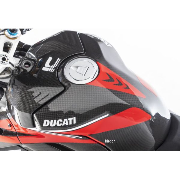 TAV.059.D4RAG.K Ilmberger タンクフェアリングカウルクラッシュパッド付き 艶あり 20年 ドゥカティ PANIGALE V4 RACING カーボン