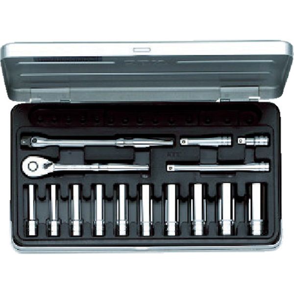 TB2L10 383-9249 京都機械工具(株) KTC 6.3sq.ディープソケットレンチセット［15点］