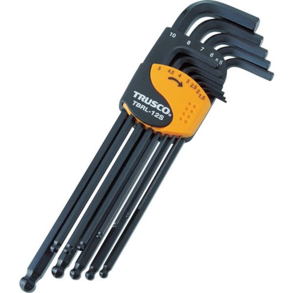 TBRL12S トラスコ中山(株) TRUSCO ボールポイント六角棒レンチセット ロングタイプ 12本組