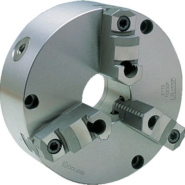 TC165F 239-1244 小林鉄工(株) ビクター スクロールチャック TC165F 6インチ 3ツ爪 分割爪