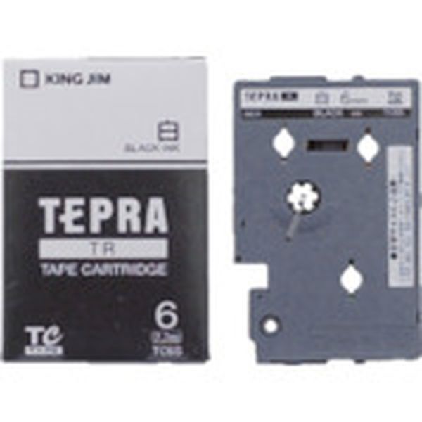 TC6S 130-3841 (株)キングジム キングジム JIM テープカートリッジ・白ラベル 6mm