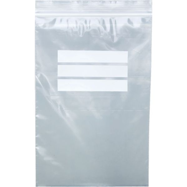 TCBWB4ATM 261-0447 チャック付ポリ袋(白枠付) 0.04mm厚 85x60mm 300枚