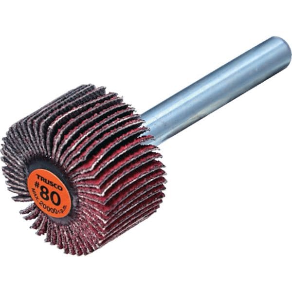 TCF2515CE80 セラミックフラップホイール 軸径6mm ＃80 外径25×幅15×軸長40 (5個入)