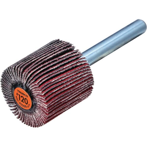 TCF2525CE120 セラミックフラップホイール 軸径6mm ＃120 外径25×幅25×軸長40 (5個入)