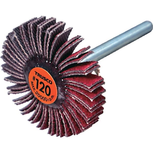 TCF3005CE120 セラミックフラップホイール 軸径3mm ＃120 外径30×幅5×軸長30 (10個入)