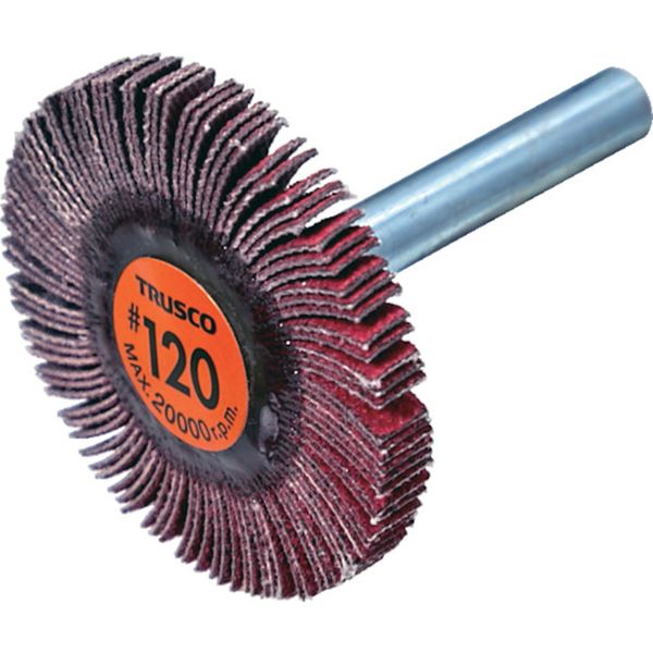 TCF4005CE120 セラミックフラップホイール 軸径6mm ＃120 外径40×幅5×軸長40 (5個入)