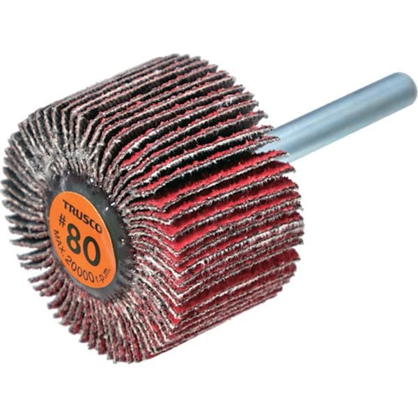 TCF4025CE80 セラミックフラップホイール 軸径6mm ＃80 外径40×幅25×軸長40 (5個入)