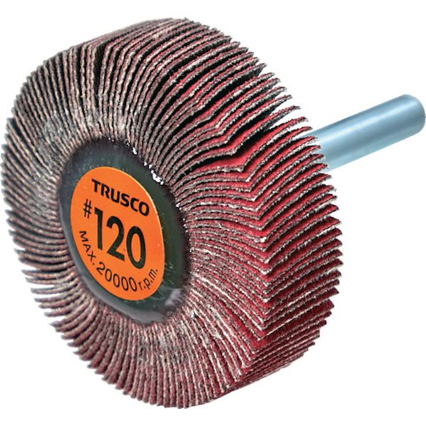 TCF5015CE120 セラミックフラップホイール 軸径6mm ＃120 外径50×幅15×軸長40 (5個入)