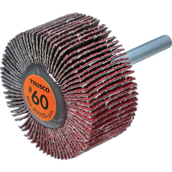 TCF5025CE60 セラミックフラップホイール 軸径6mm ＃60 外径50×幅25×軸長40 (5個入)