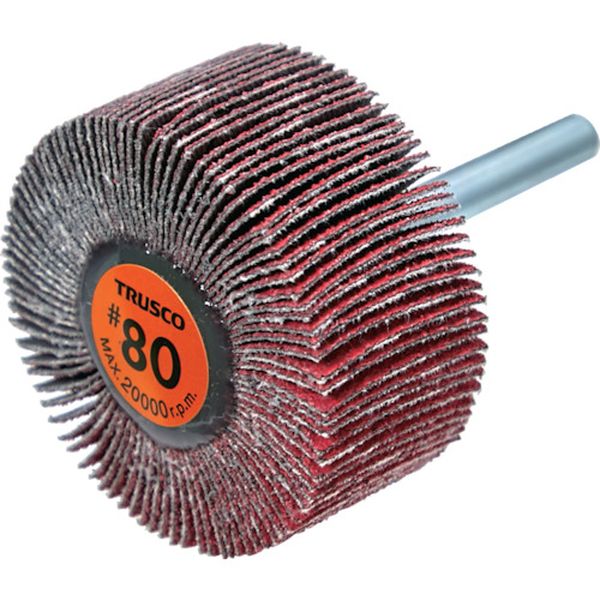 TCF5025CE80 セラミックフラップホイール 軸径6mm ＃80 外径50×幅25×軸長40 (5個入)