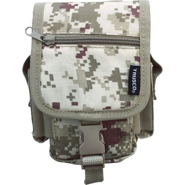 TCM-C21 ＴＲＵＳＣＯ　デジタルデザート迷彩　コンパクトツールケース　ツーサイドポケット