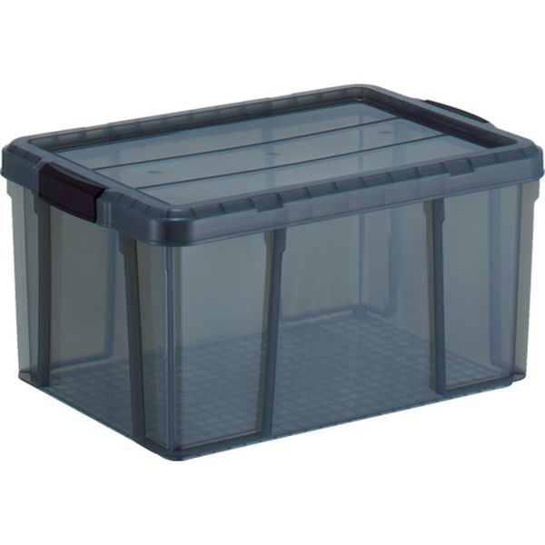 TCR02BK 799-2424 トラスコ中山(株) TRUSCO クリアライトボックス 35L 黒半透明