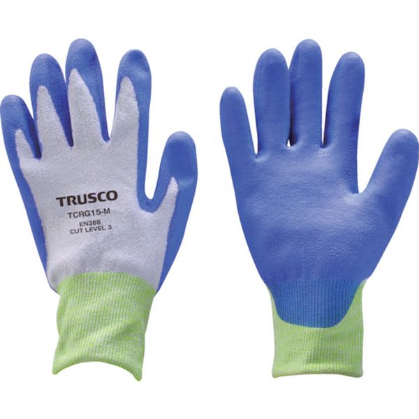 トラスコ中山 TRUSCO 耐切創手袋 15G ポリウレタンコーティング Mサイズ