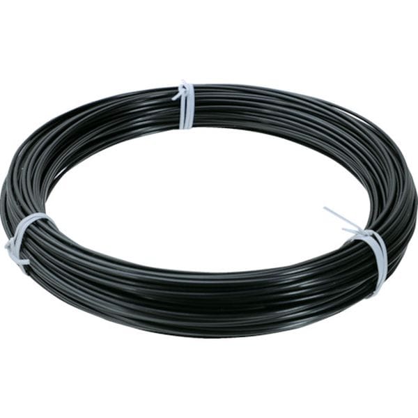 TCW12BK 255-5693 カラー針金 ビニール被覆タイプ ブラック黒 ＃18 線径1.2mm 1kg