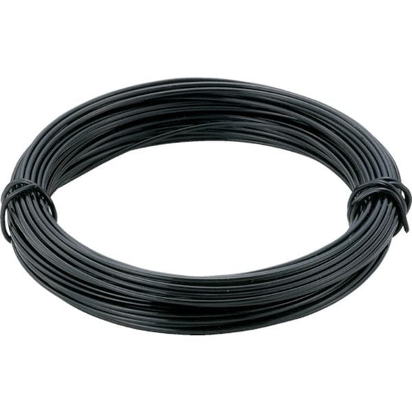 TCWS09BK トラスコ中山(株) TRUSCO カラー針金 小巻タイプ 黒 20番手 線径0.9mm×15m