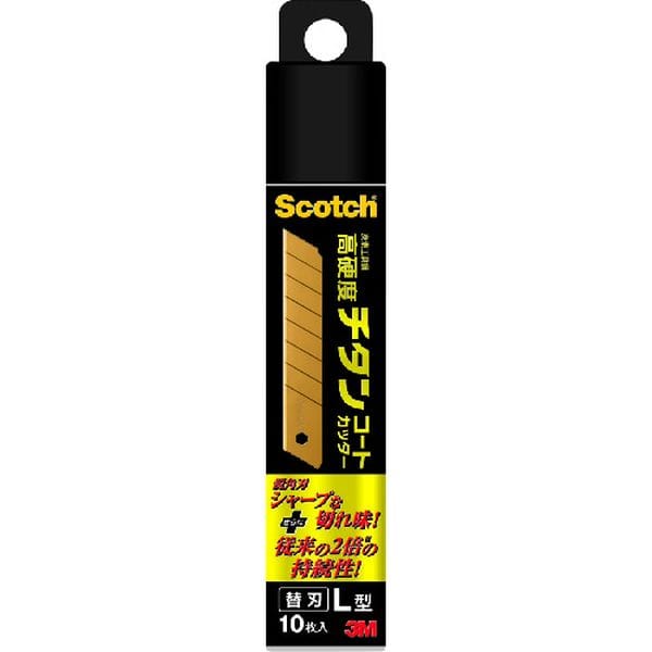 TICRL10 495-7440 スリーエム 3M スコッチ チタンコートカッターLサイズ用替え刃10枚入り