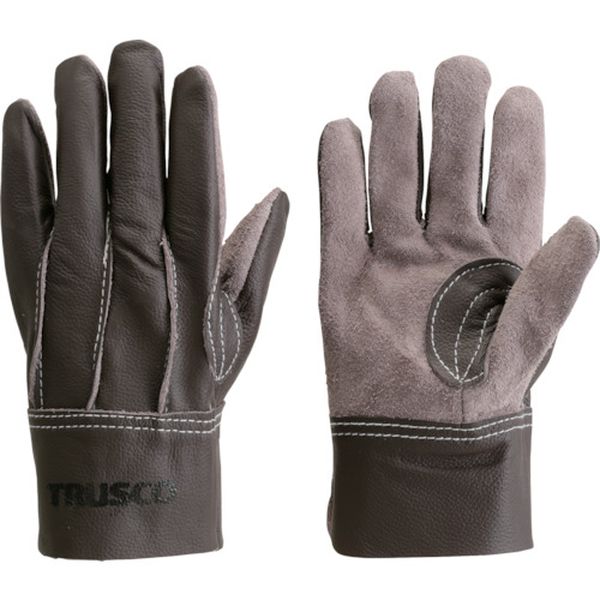 TKBRLL 788-7205 トラスコ中山(株) TRUSCO 牛本革製手袋 ブラウン LL