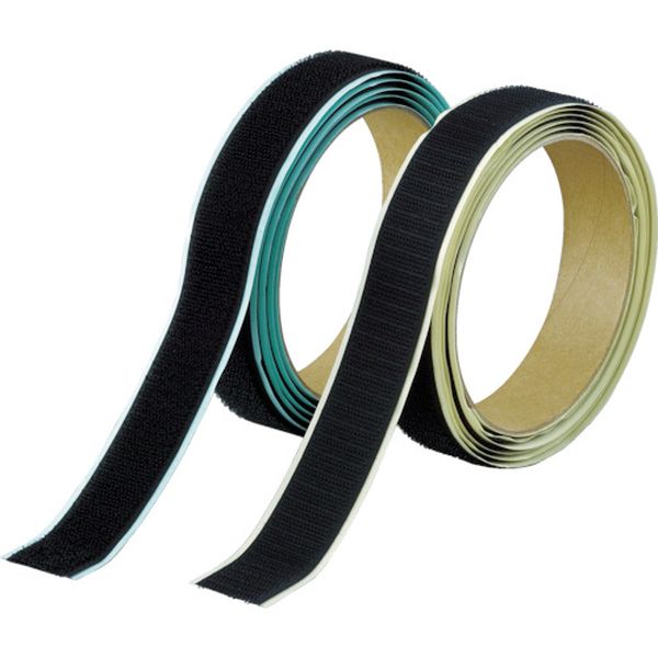 TPD25MTSBK 361-9591 マジックテープ［［R下］］弱粘着幅25mmX長さ1m黒(1巻＝1セット)