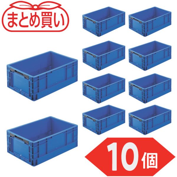 TPO342DB10P 【まとめ買い】オリコン TPO型 折りたたみコンテナ TP規格 24L ダークブルー 10個