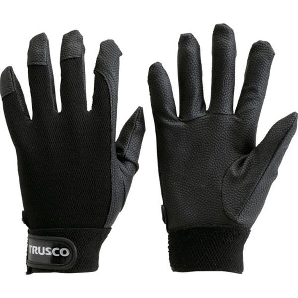 TPUGBS 408-9685 トラスコ中山(株) TRUSCO PU厚手手袋エンボス加工 ブラック S