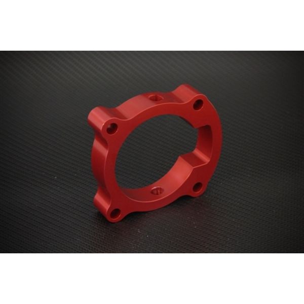 Torque Solution スロットルボディスペーサー レッド : Hyundai Genesis Coupe 2.0T 10年-12年