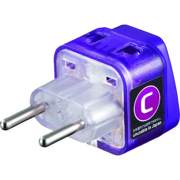 TRAD14 203-2075 サンワサプライ(株) SANWA 海外電源変換アダプタエレプラグW-C(ヨーロッパ全域)