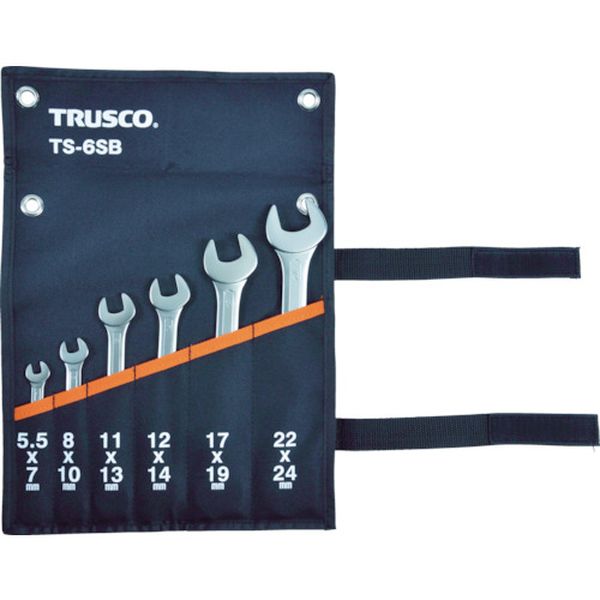 TS6SD 416-0282 トラスコ中山(株) TRUSCO 両口スパナセット(6本組)