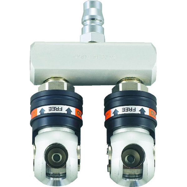TSC2P 328-7467 エア分岐管 オートロック・スウィングペアーカップリング 1.5MPa 分岐数2