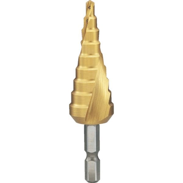 TSDSC19 トラスコ中山(株) TRUSCO 六角軸ステップドリル 2枚刃チタンコーティング 5～19mm