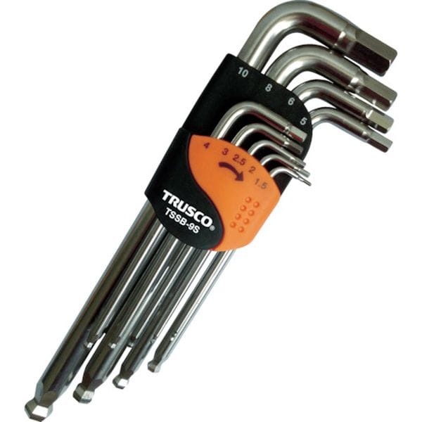 TSSB9S トラスコ中山(株) TRUSCO ステンレスボールポイント六角棒レンチセット(標準タイプ) 9本組