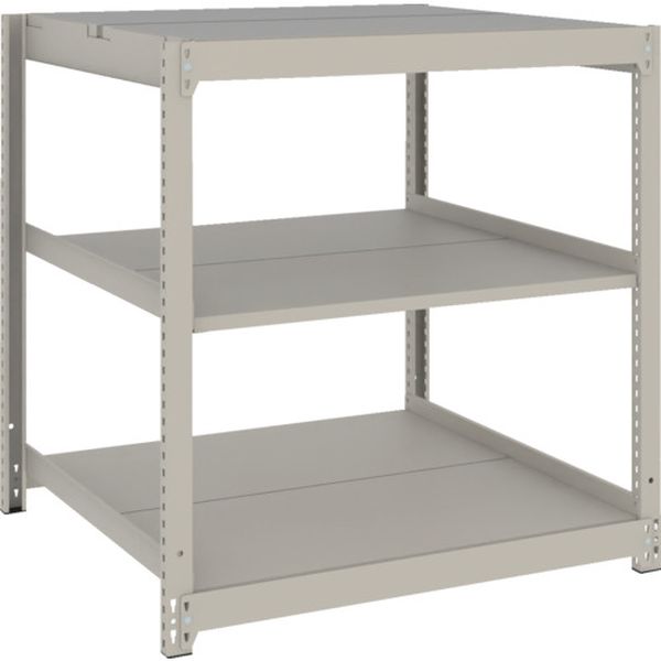 UL3393 スチールラック 薄型ラック(耐荷重100Kg)900×875×H900 3段単体 ネオグレー ネオグレー