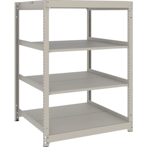 UL4364 スチールラック 薄型ラック(耐荷重100Kg)900×595×H1200 4段単体 ネオグレー ネオグレー