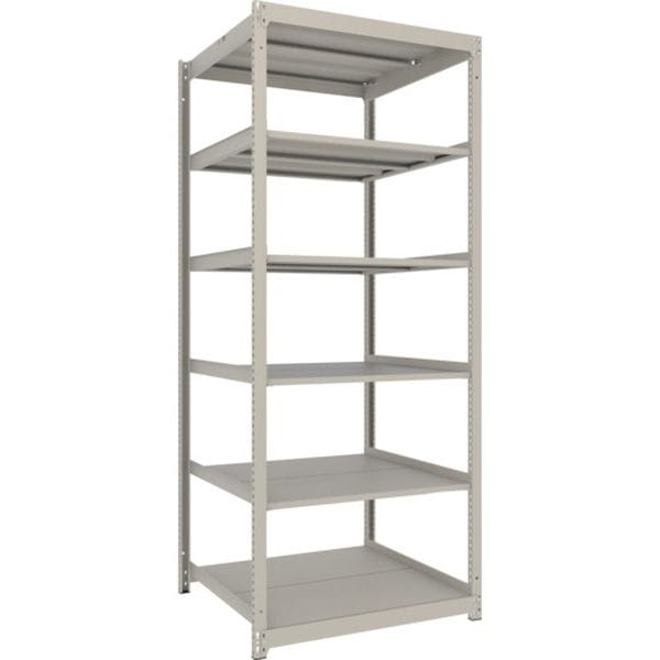 スチールラック 薄型ラック(耐荷重100Kg)1200×875×H2100 6段単体 ネオグレー ネオグレー