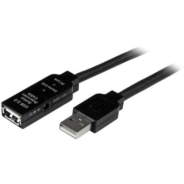 USB2AAEXT5M 502-6329 USBケーブル/A-A/5m/USB 2.0/アクティブ延長/オス・メス/BK