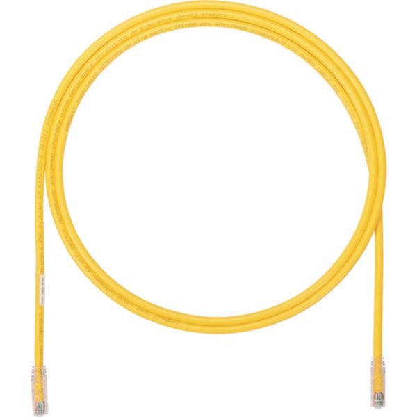 カテゴリ6A UTPパッチコード 24AWG単線 ケーブル径：Φ6.4mm 2m 黄 UTP6AX2MYL