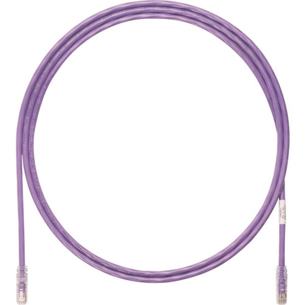 カテゴリ6A UTPパッチコード 24AWG単線 ケーブル径：Φ6.4mm 5m 紫 UTP6AX5MVL