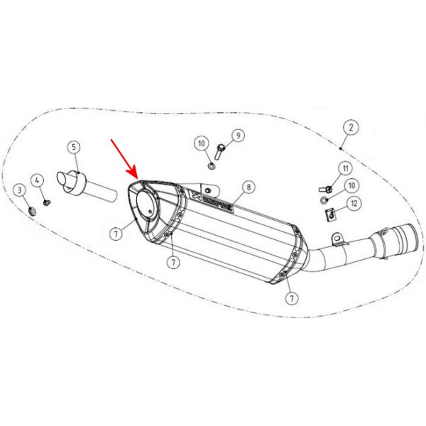 V-EC173 アクラポビッチ AKRAPOVIC リペア カーボンエンドキャップ ヘックス