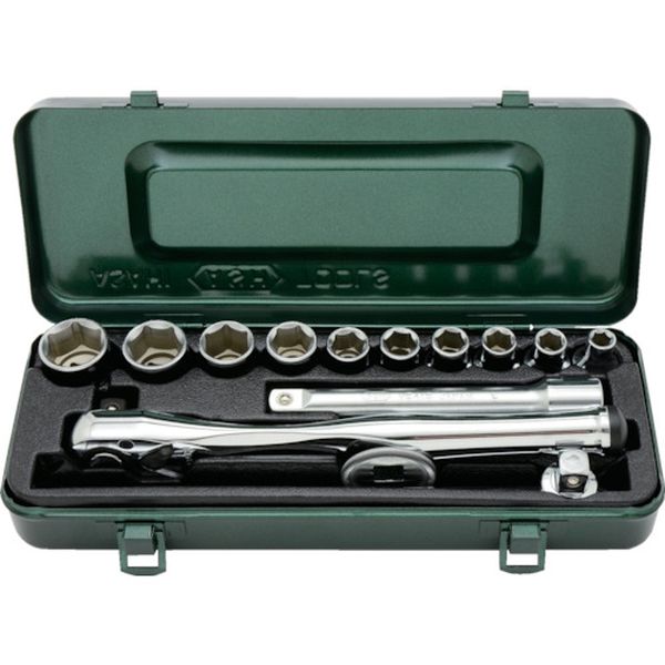 VJS4201 855-0868 旭金属工業(株) ASH レボウェイブ6角ソケットレンチセット12.7□×14PCS