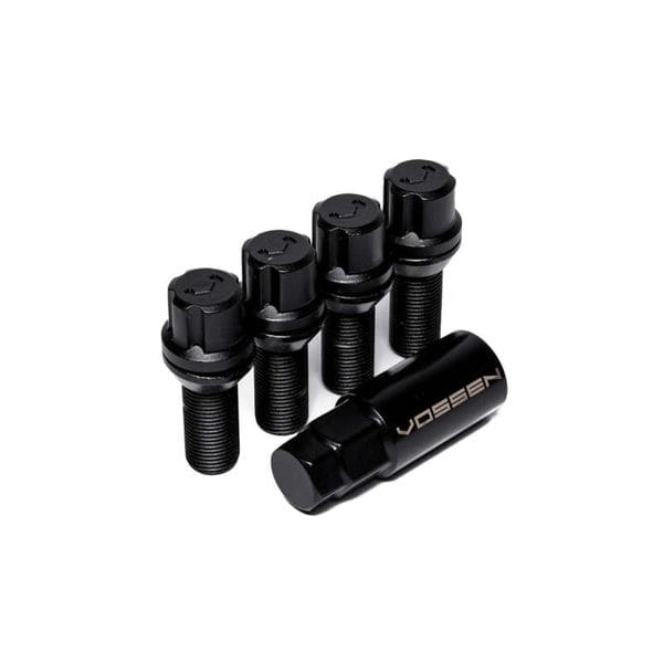 Vossen 30mm Lock Bolt - 14x1.5 - 17mm Hex - Cone Seat ブラック (4個入り)