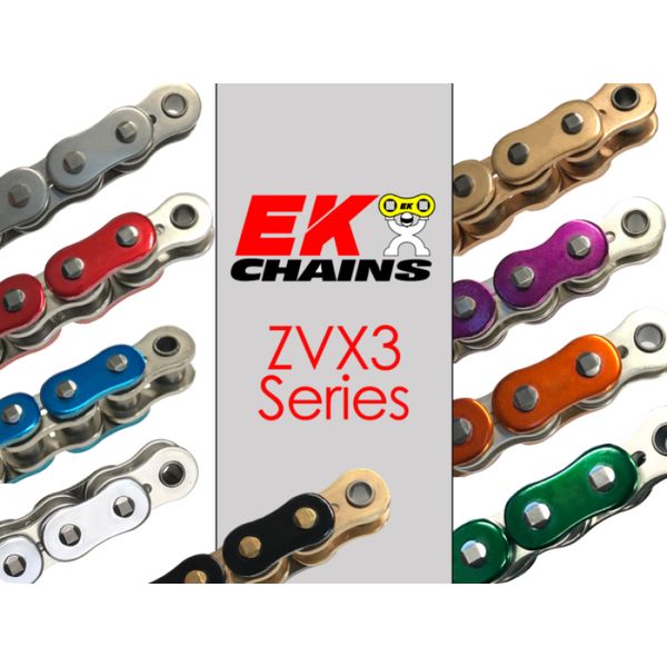 Vortex Racing EK 525 ZVX3 Rivet Master 150 Links- Metallic Blue