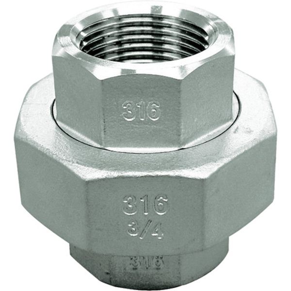 VUS1401 ねじ込み管継手 ユニオン(ステンレス14A) 04115801 呼び径(A)6/呼び径(B)1/8