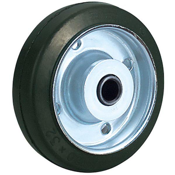 W13012MM 365-6798 (株)ユーエイ ユーエイ 車輪 鋼板ホイルゴム車輪 130径 車軸12φ