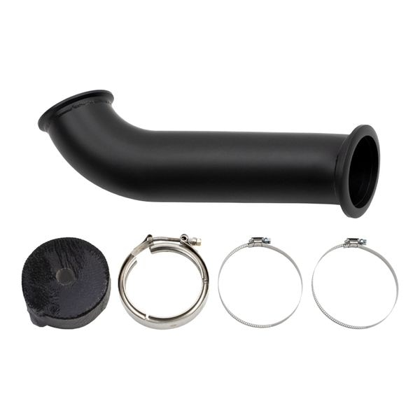 Wehrli 04.5-07 Dodge Ram Cummins 4in Down Pipe - w/High マウント S400 Turbo &amp; 2nd Gen マニホールド