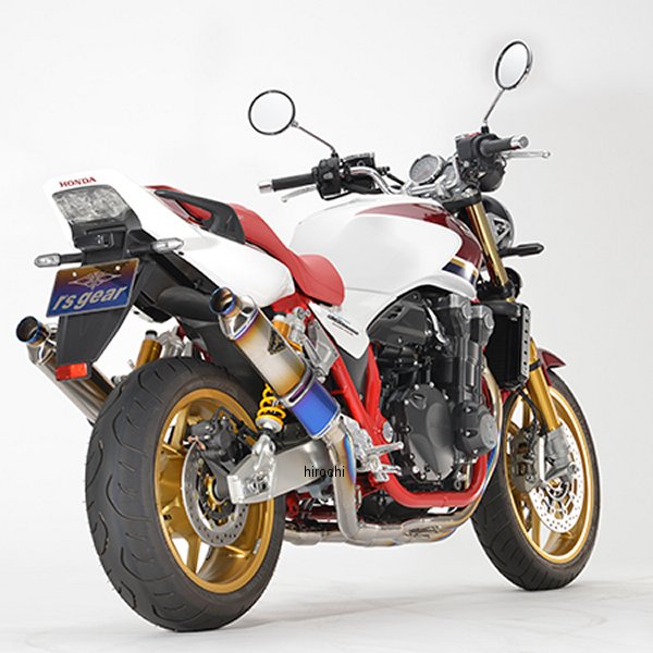 WH48-U6SD アールズギア rs gear ワイバンRフルエキゾーストマフラー ツイン UPタイプ FinalAnniversary 8BL ホンダ CB1300SF/SB 21-  チタンドラッグブルー