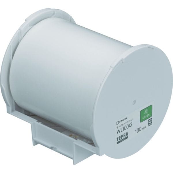 WL100G 396-0421 JIM ラベルプリンタ用テープカートリッジ Grandテープカートリッジ 緑100
