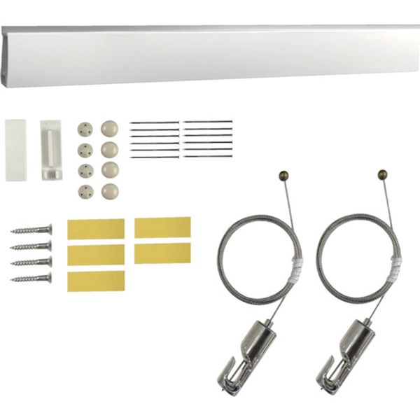WRS100B 539-3452 レールサン ピクチャーレール 壁面用 L＝100cm Bセット WRS-100B