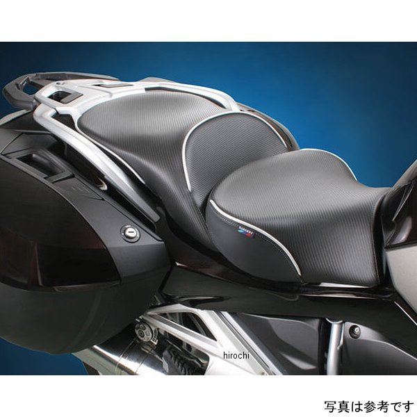WS-644-19-IHF サージェント Sargent シート ヒーター付き フロント+リア CarbonFX 14年-18年 BMW R1200RT パイピング:黒