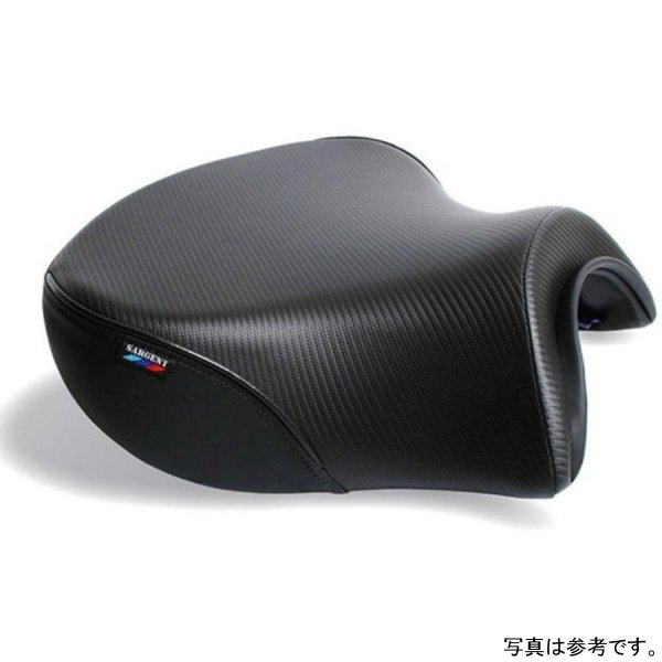 WS-654F-19-IH サージェント Sargent シートヒーター付き フロント CarbonFX 14年-18年 BMW R1200RT パイピング:黒